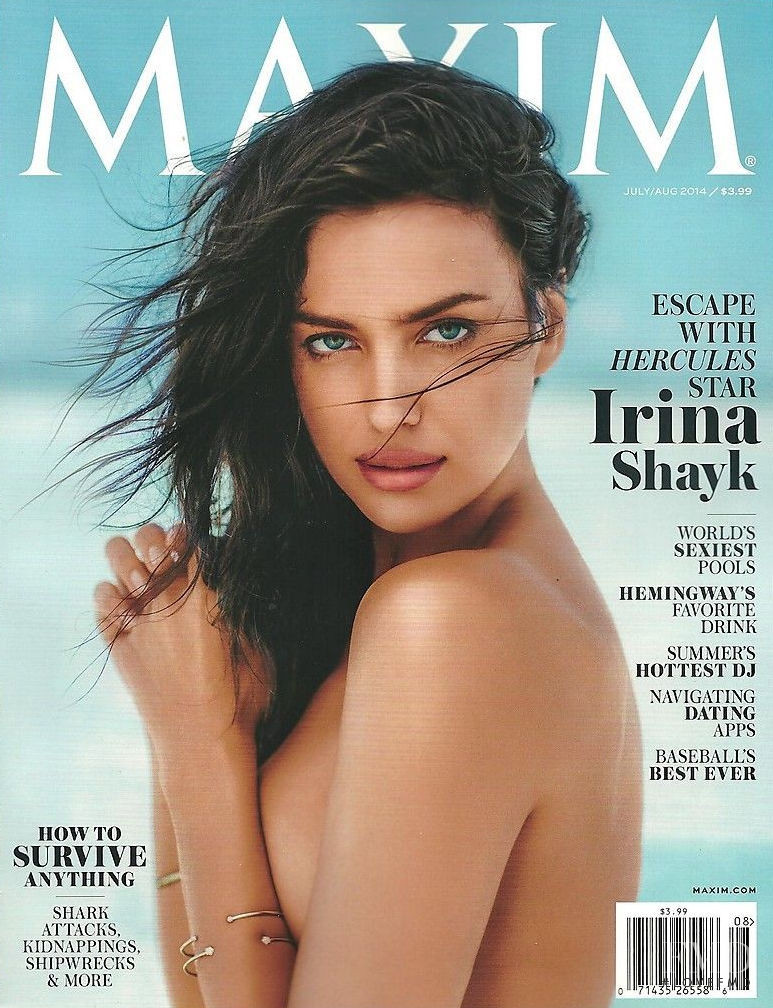 Irina Shayk featured on the Maxim USA cover from July 2014