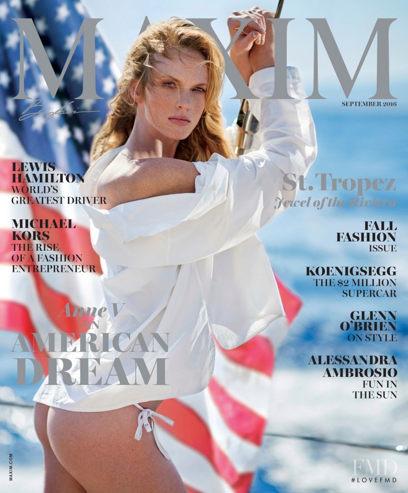 Anne Vyalitsyna featured on the Maxim USA cover from September 2016