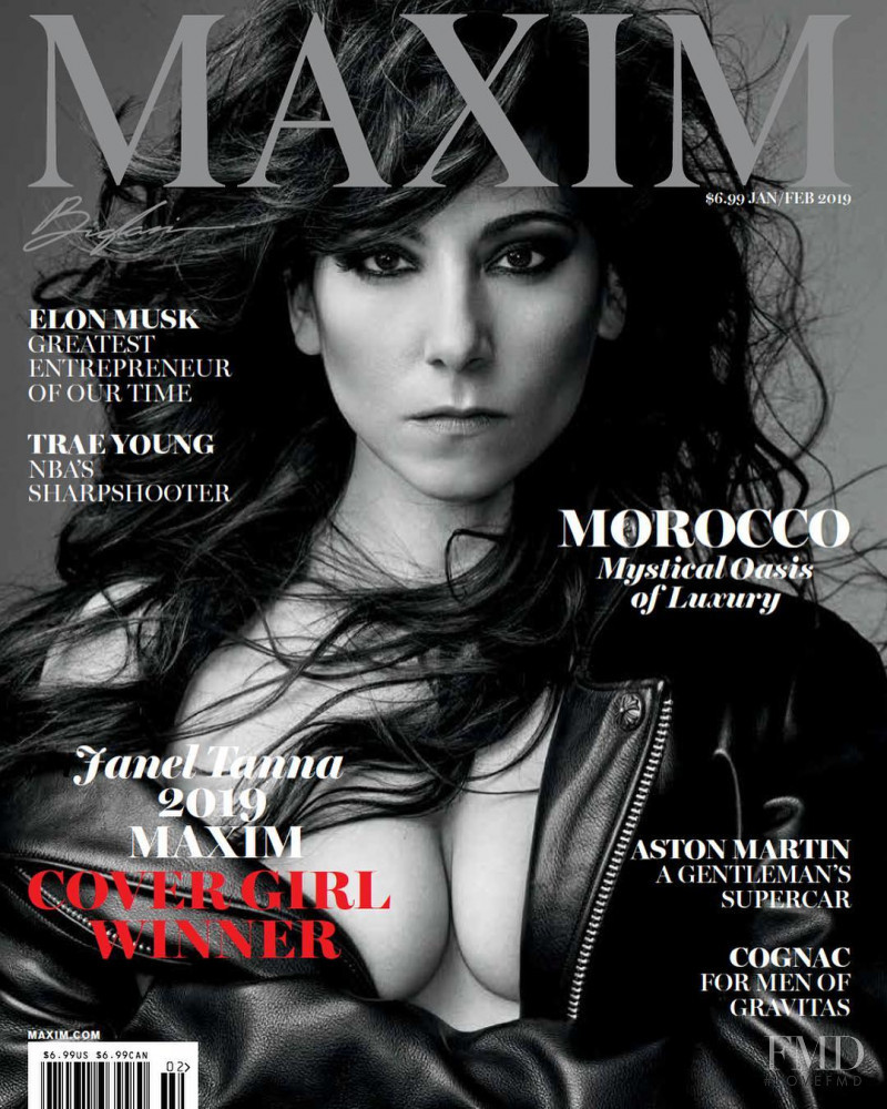 Janel Tanna featured on the Maxim USA cover from January 2019