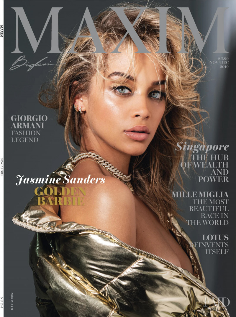 Jasmine Sanders featured on the Maxim USA cover from November 2019
