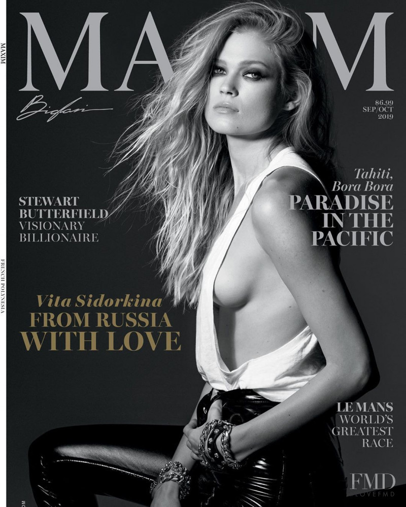 Vita Sidorkina featured on the Maxim USA cover from September 2019