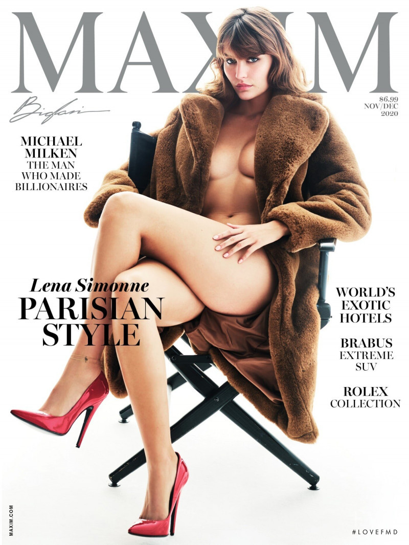 Lena Simonne featured on the Maxim USA cover from November 2020