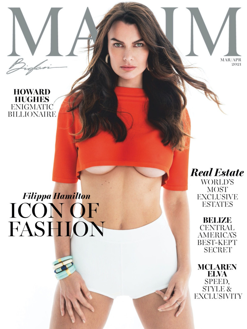 Filippa Hamilton featured on the Maxim USA cover from March 2021