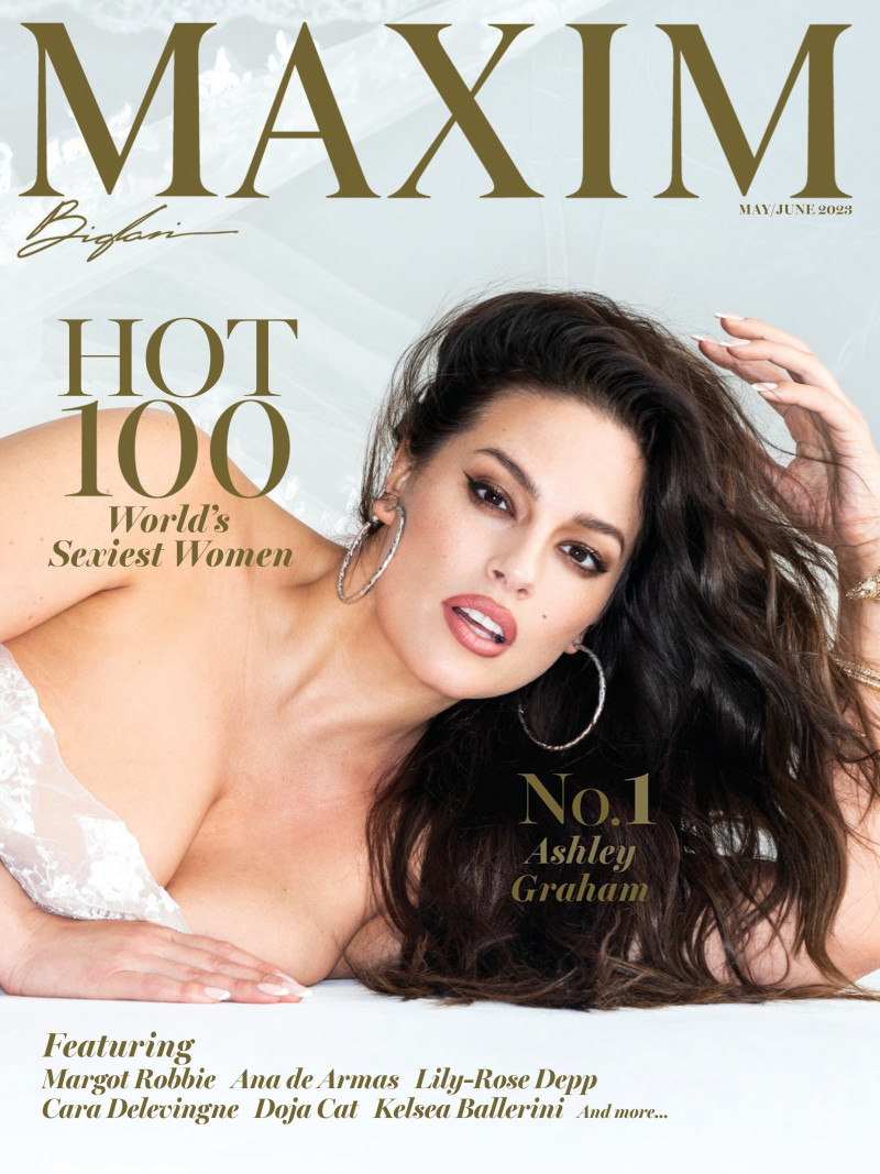 Ashley Graham featured on the Maxim USA cover from May 2023