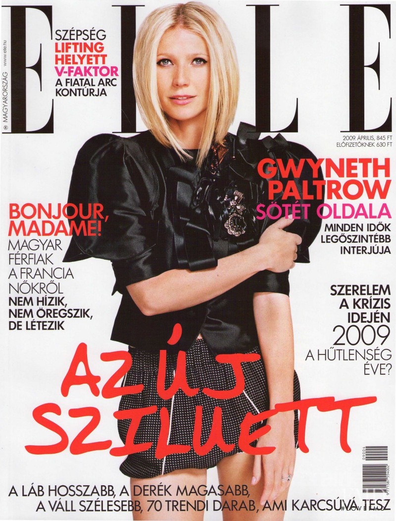 Gwyneth Paltrow featured on the Elle Hungary cover from April 2009