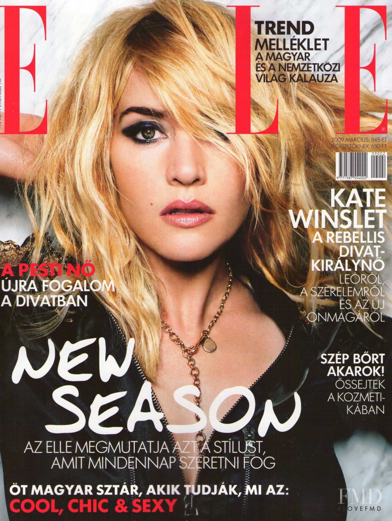 Kate Winslet featured on the Elle Hungary cover from March 2009