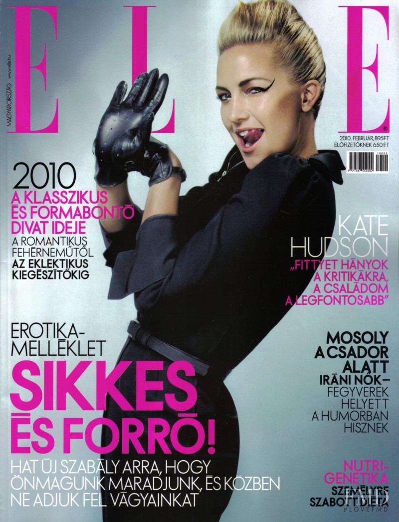 Kate Hudson featured on the Elle Hungary cover from February 2010