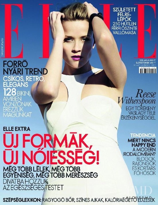 Reese Witherspoon featured on the Elle Hungary cover from May 2011