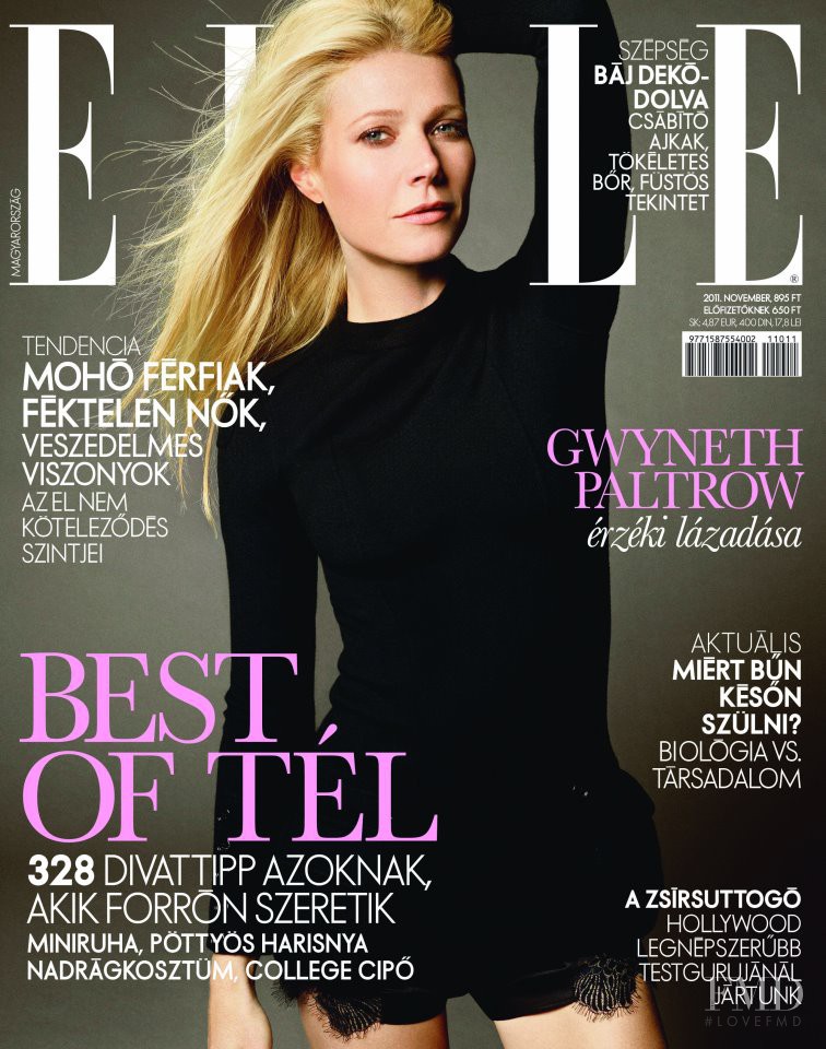 Gwyneth Paltrow featured on the Elle Hungary cover from November 2011