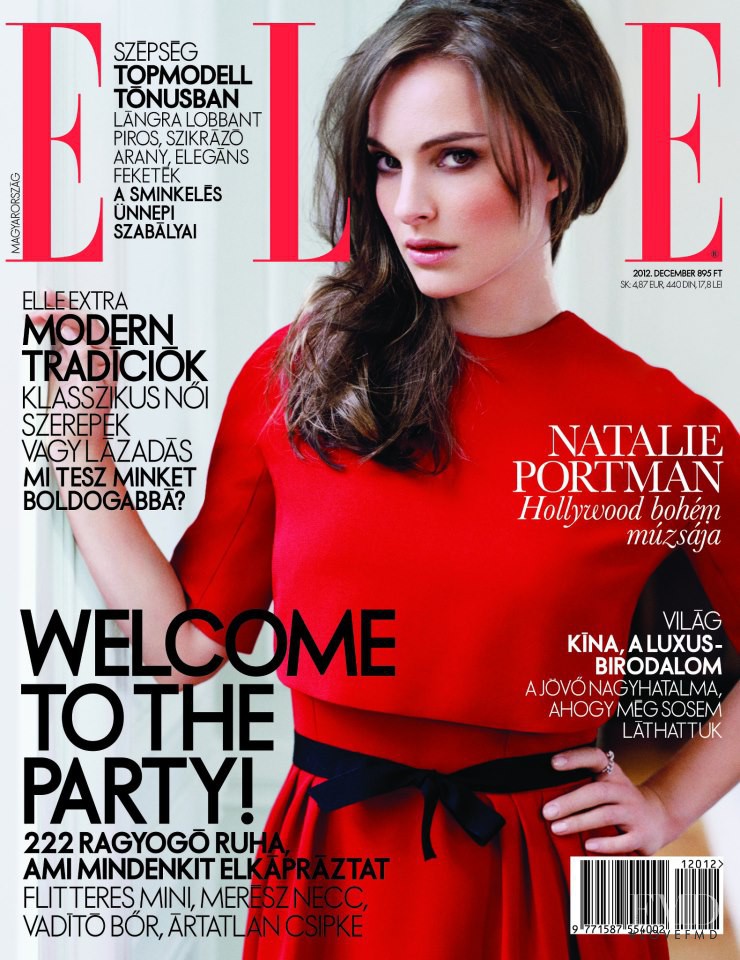 Natalie Portman featured on the Elle Hungary cover from December 2012