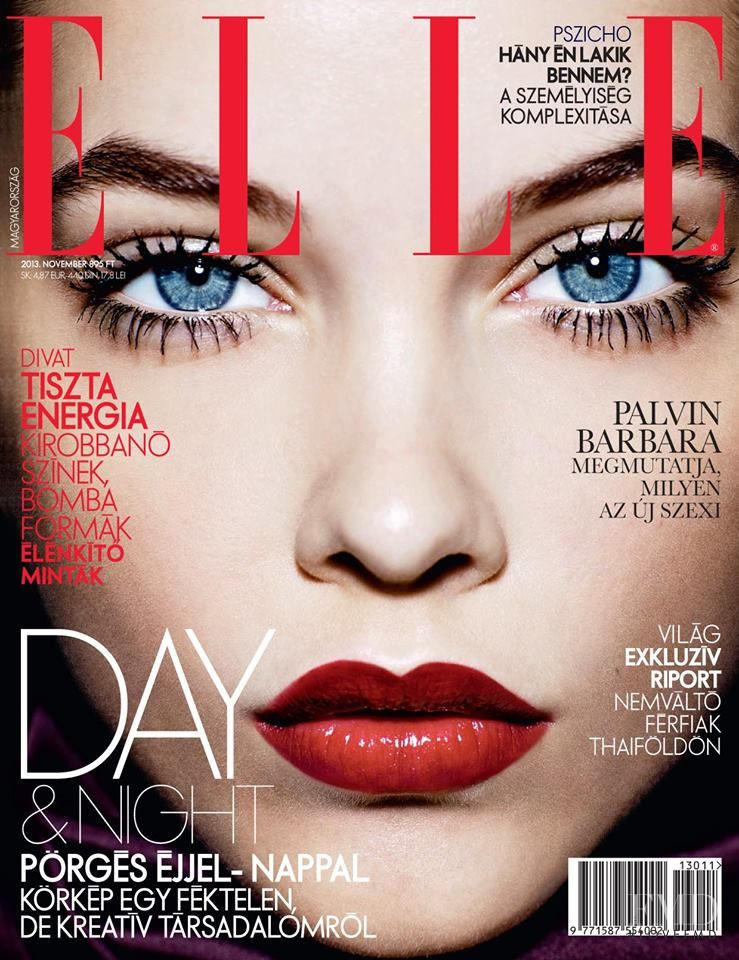 Barbara Palvin featured on the Elle Hungary cover from November 2013