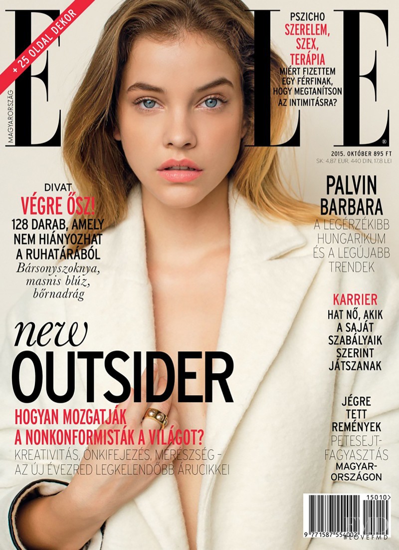 Barbara Palvin featured on the Elle Hungary cover from October 2015