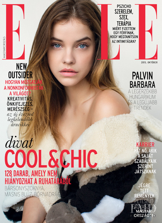 Barbara Palvin featured on the Elle Hungary cover from October 2015