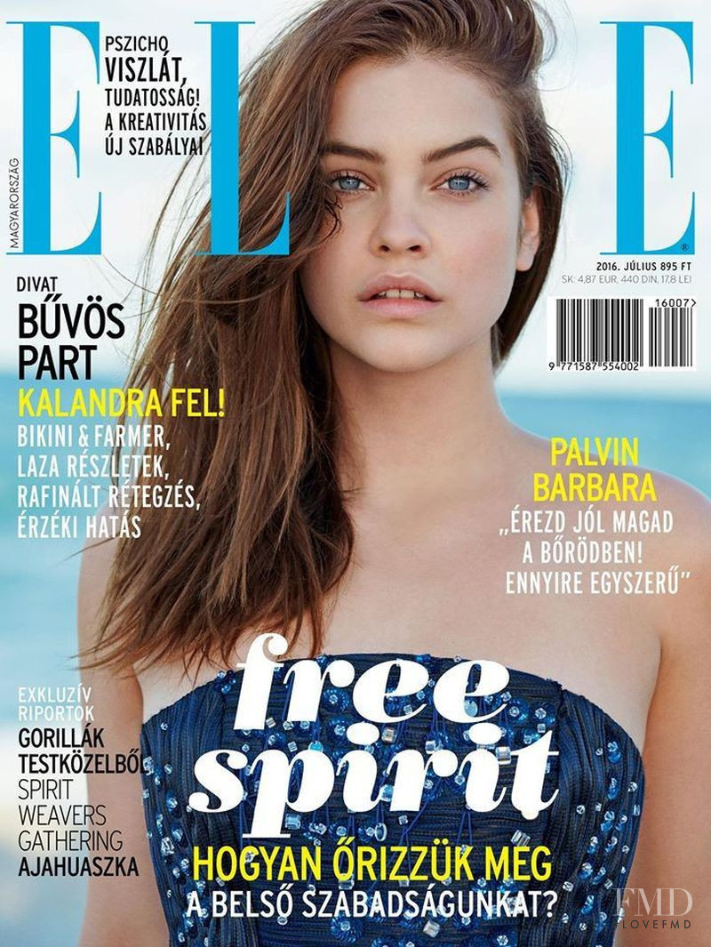 Barbara Palvin featured on the Elle Hungary cover from July 2016