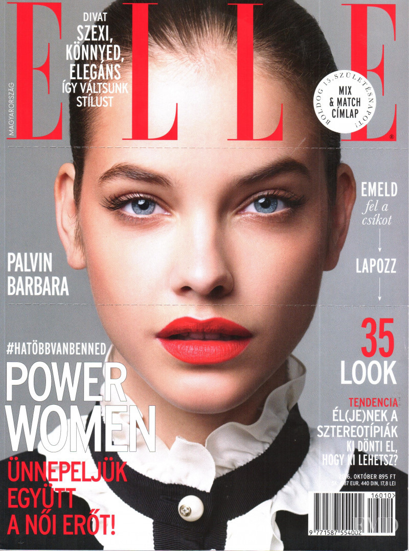 Barbara Palvin featured on the Elle Hungary cover from October 2016