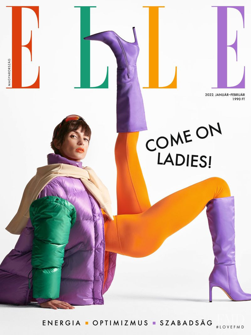 Mara Nica featured on the Elle Hungary cover from January 2022