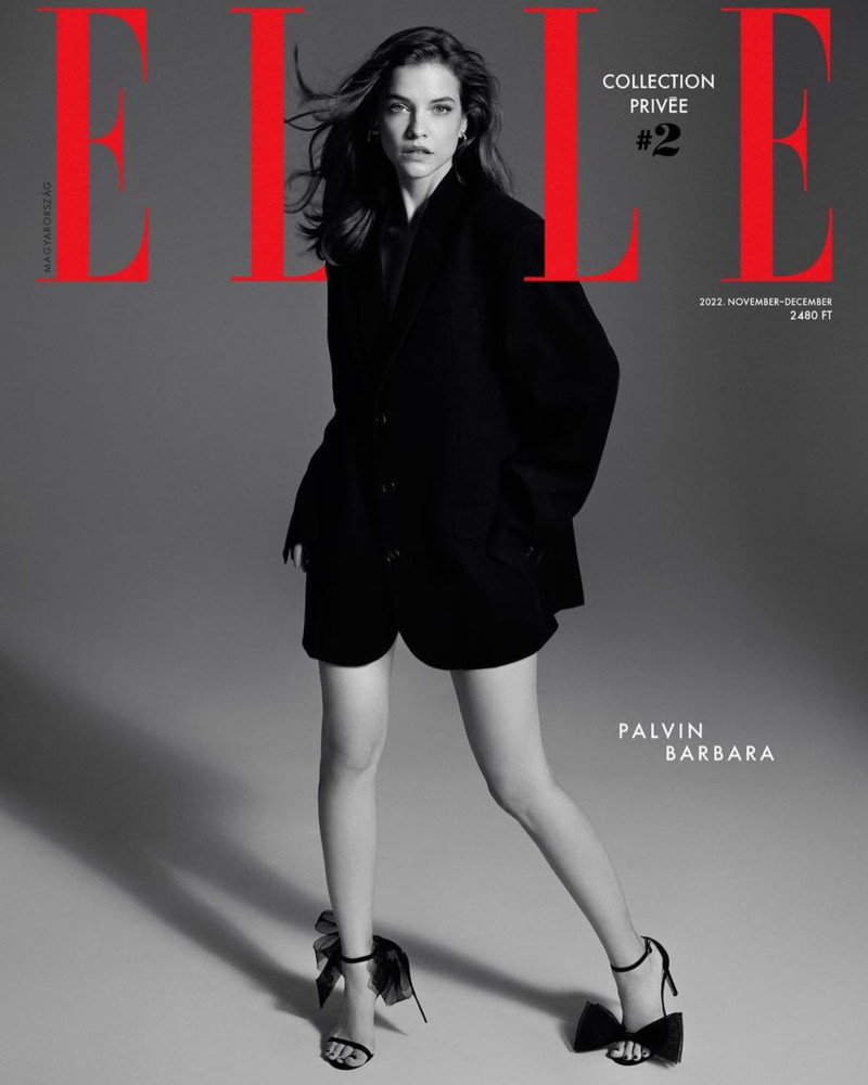 Barbara Palvin featured on the Elle Hungary cover from November 2022