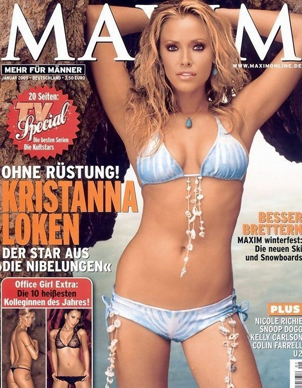 Kristanna Loken featured on the Maxim Germany cover from January 2005