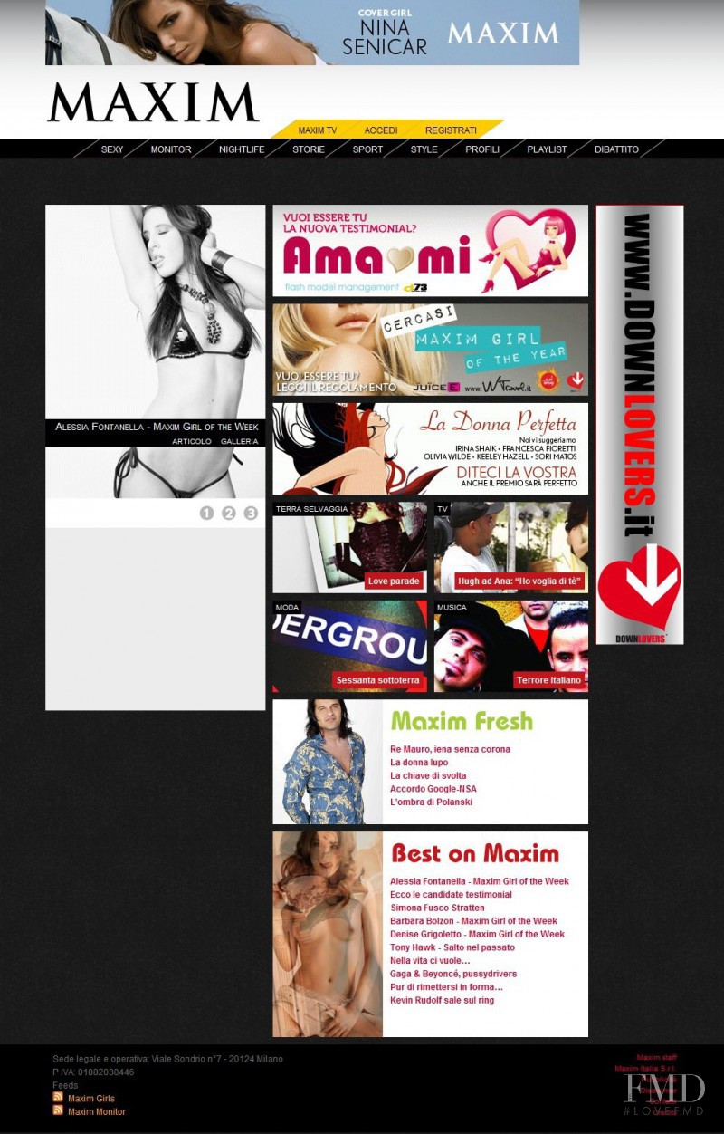  featured on the Maxim.it screen from April 2010