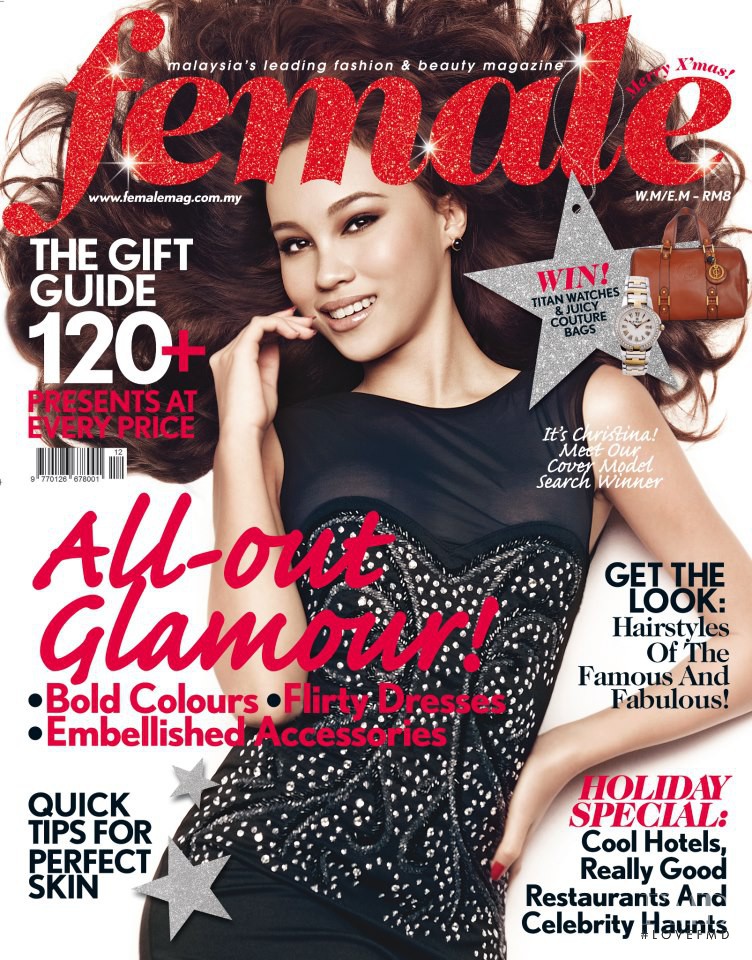 Christina Lander featured on the female Malaysia cover from December 2012