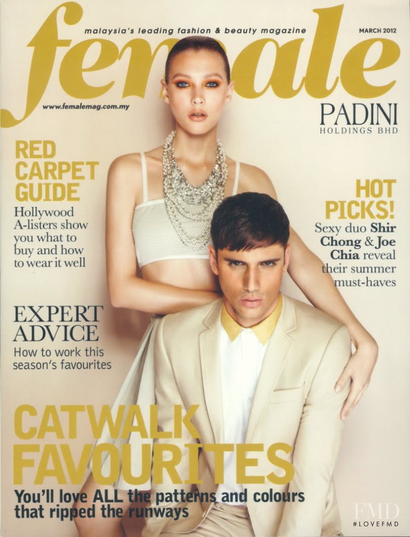 Dasha Fedotova featured on the female Malaysia cover from March 2012