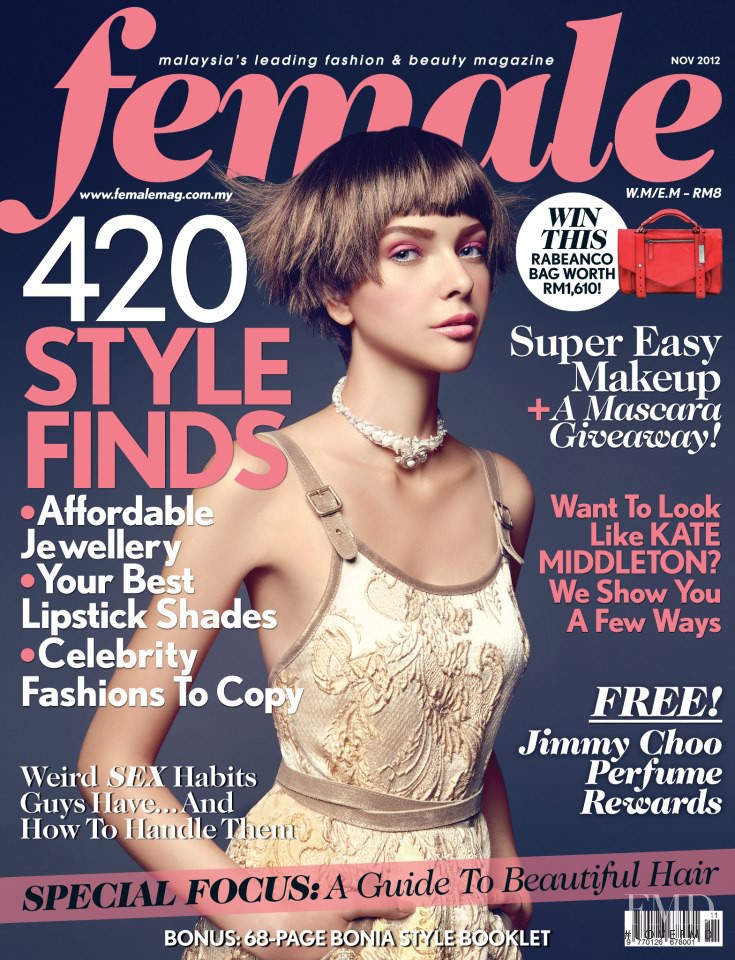 Ekaterina Drapun featured on the female Malaysia cover from November 2012