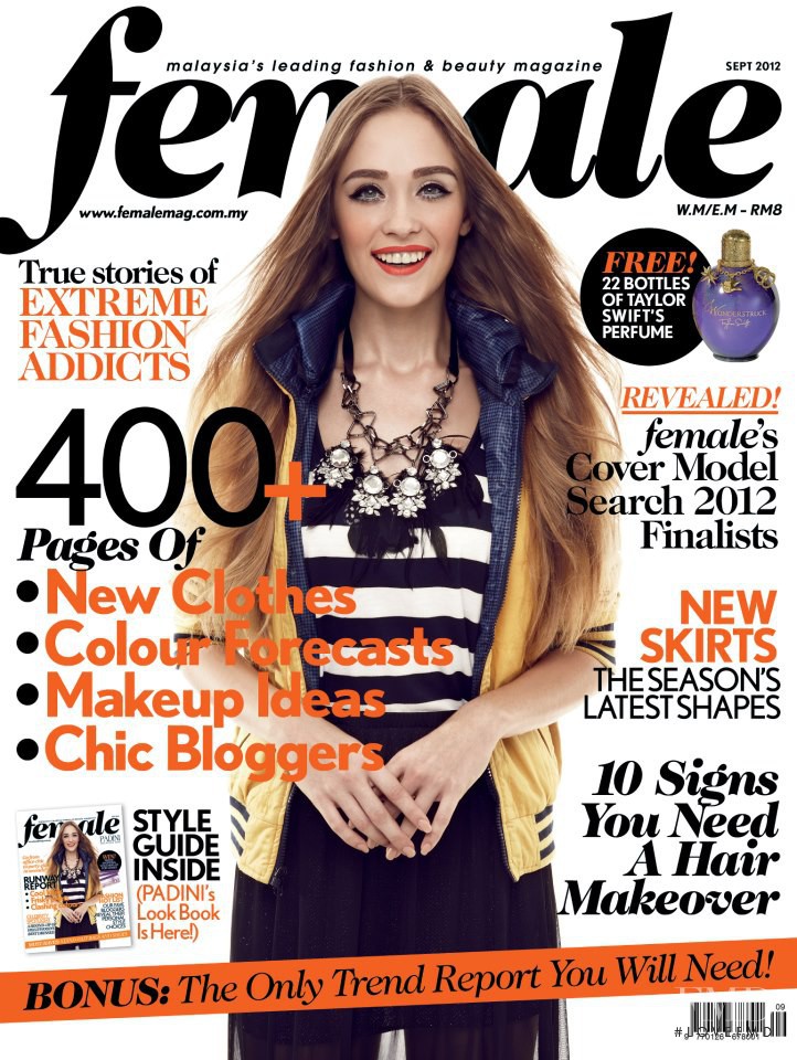 Olga Zimarova featured on the female Malaysia cover from September 2012