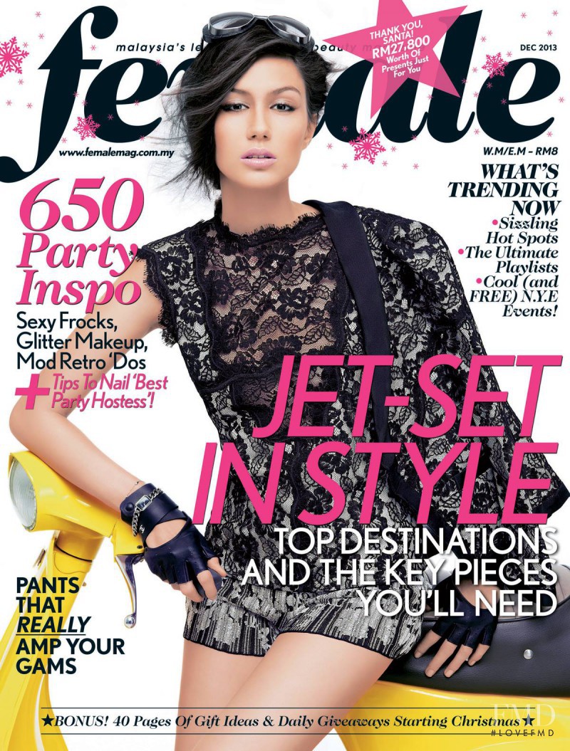 Melina Hürzeler featured on the female Malaysia cover from December 2013