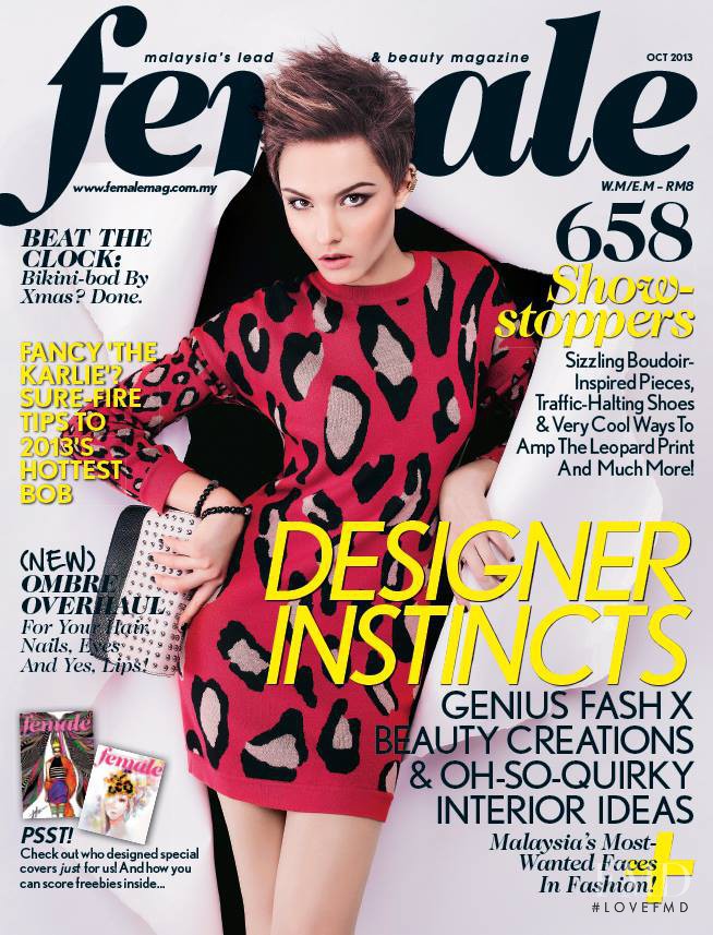 Agnieszka Materka featured on the female Malaysia cover from October 2013
