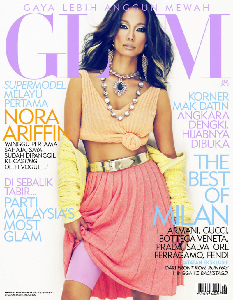 Nora Ariffin featured on the GLAM cover from February 2012