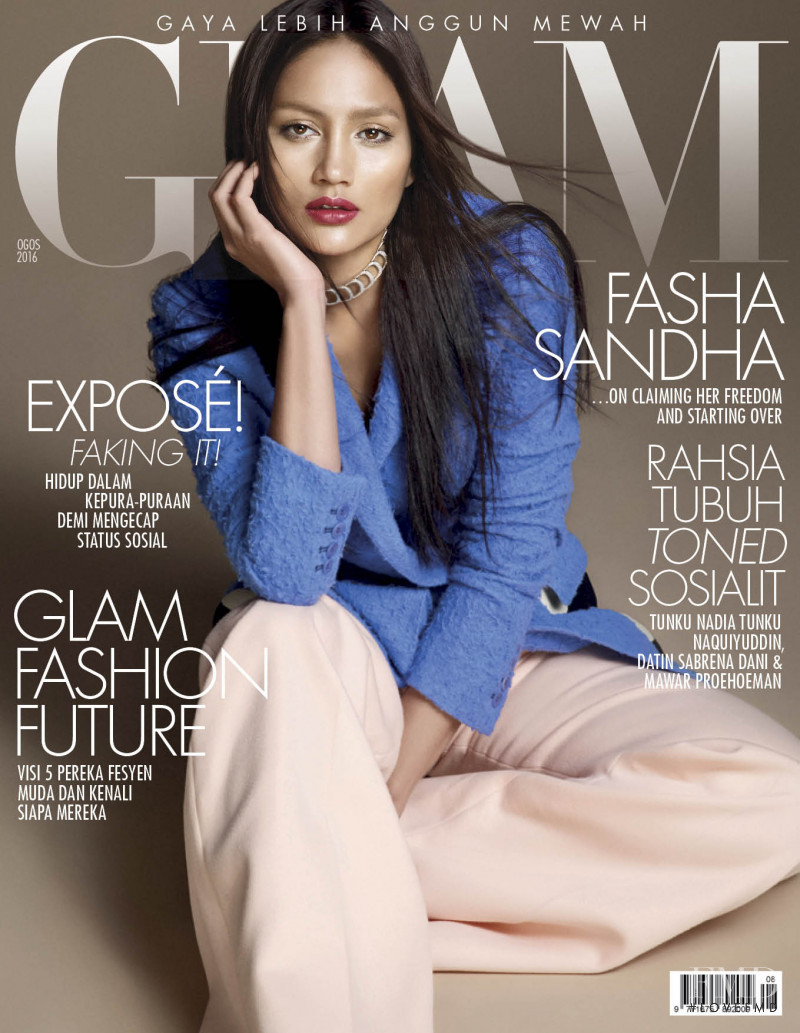 Fasha Sandha featured on the GLAM cover from August 2016
