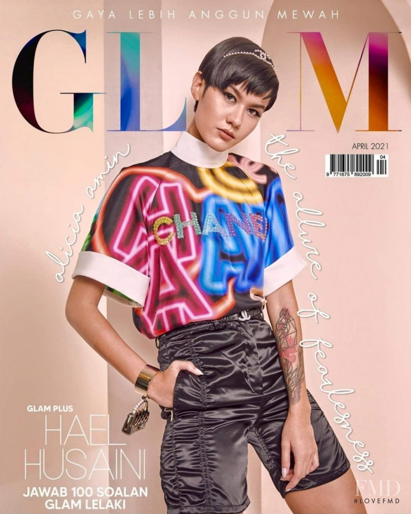 Alicia Amin featured on the GLAM cover from April 2021