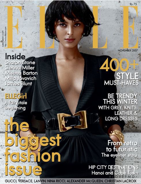 Kangana Dutta featured on the Elle India cover from November 2007