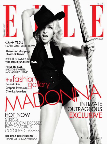 Madonna featured on the Elle India cover from June 2008
