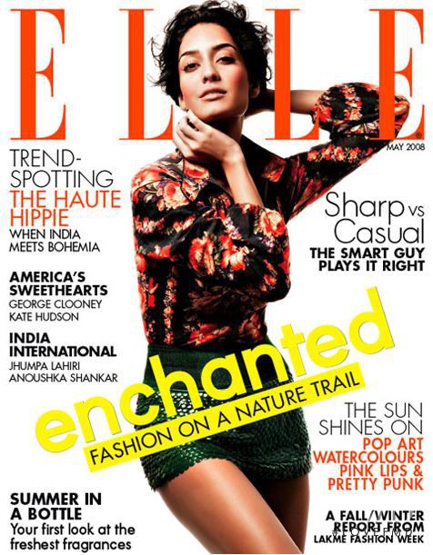  featured on the Elle India cover from May 2008