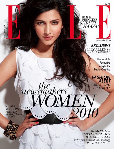  featured on the Elle India cover from January 2010