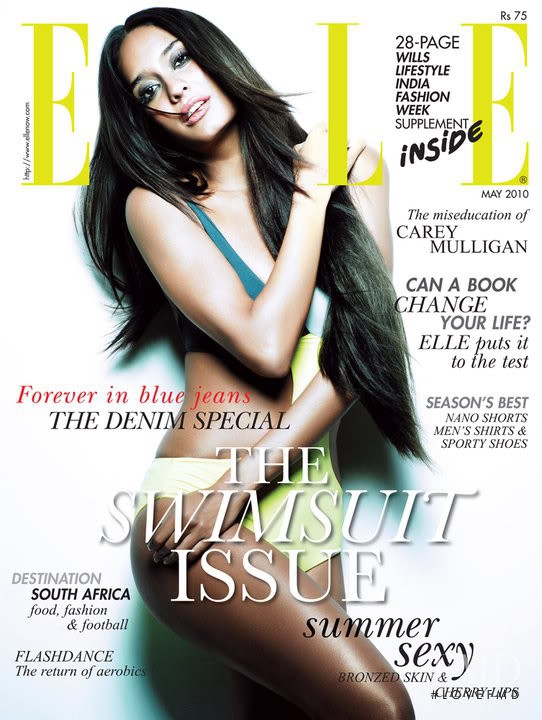 Lisa Haydon featured on the Elle India cover from May 2010