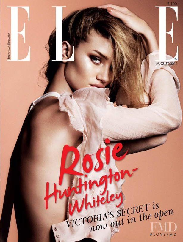 Rosie Huntington-Whiteley featured on the Elle India cover from August 2011