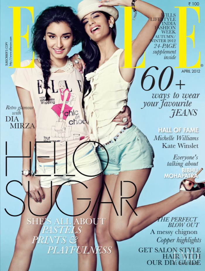 Kanishtha Dhankhar, Erika Packard featured on the Elle India cover from April 2012