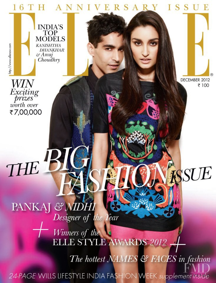 Anuj Choudhry featured on the Elle India cover from December 2012