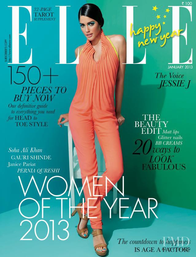 Izabelle Farias featured on the Elle India cover from January 2013