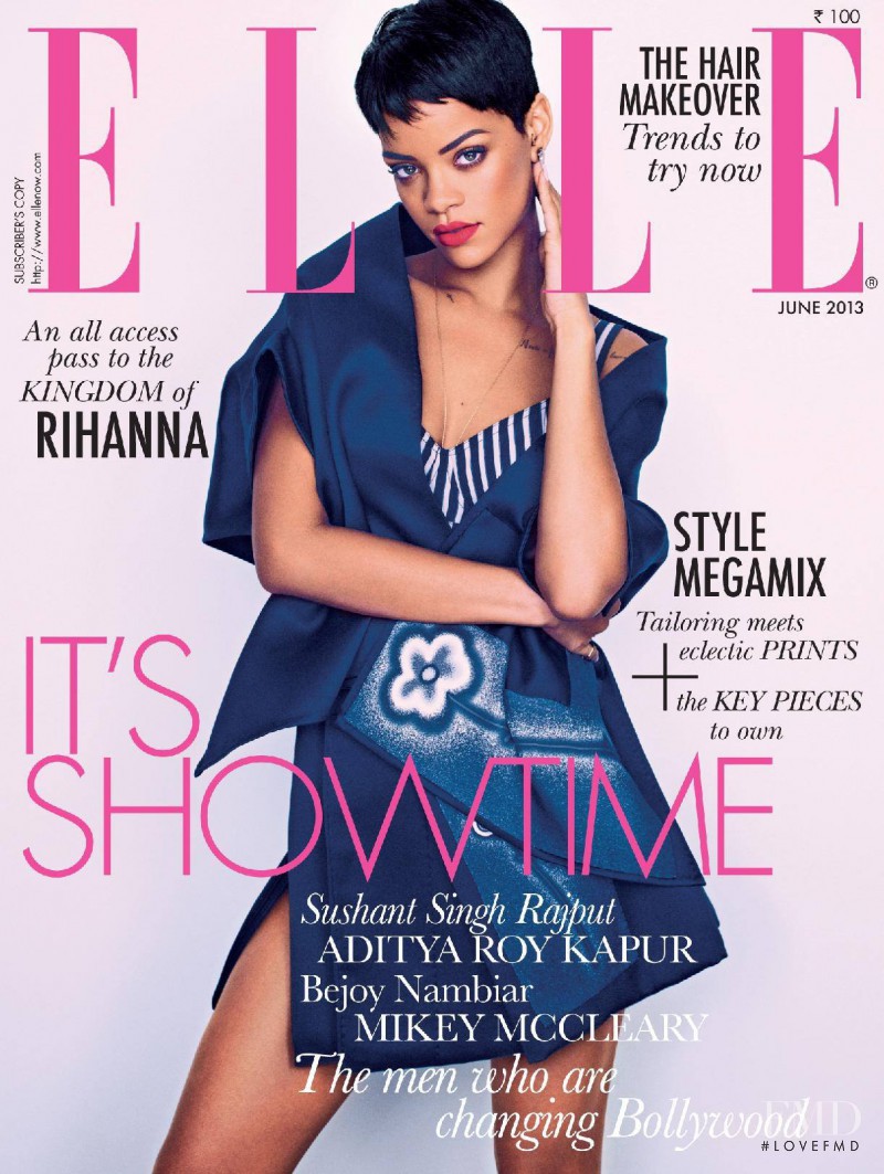 Rihanna featured on the Elle India cover from June 2013