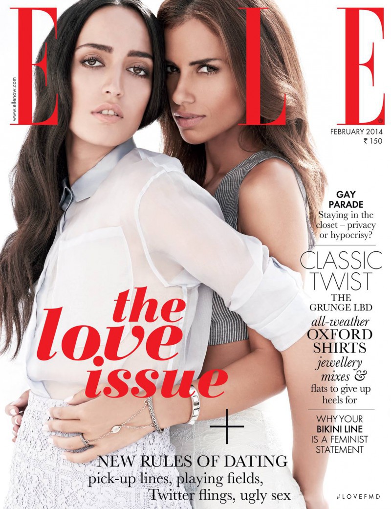 Gia Johnson-Singh, Tamara Moss featured on the Elle India cover from February 2014