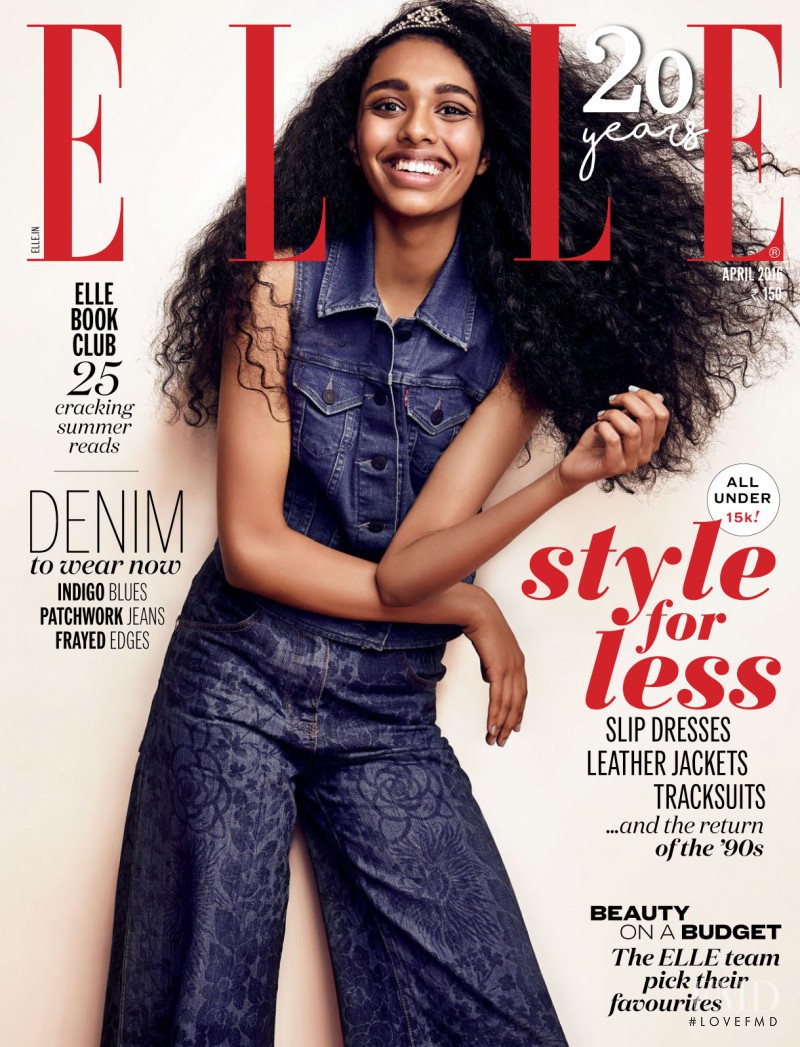 Diya Prabhakar featured on the Elle India cover from April 2016