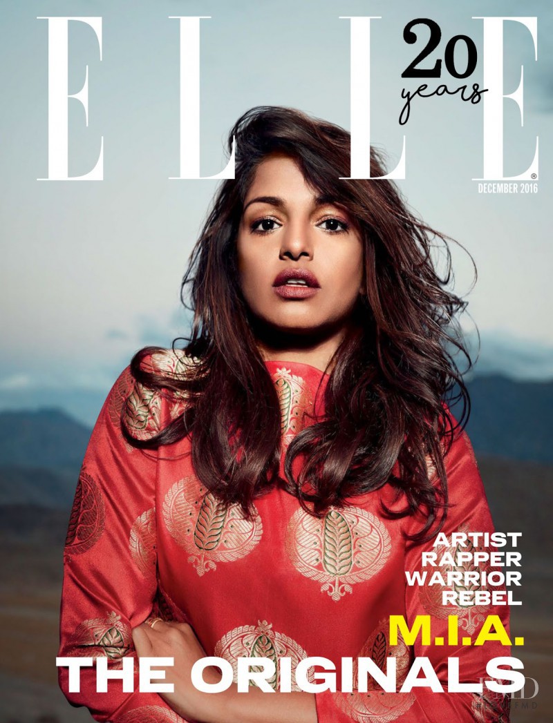 M.I.A. featured on the Elle India cover from December 2016