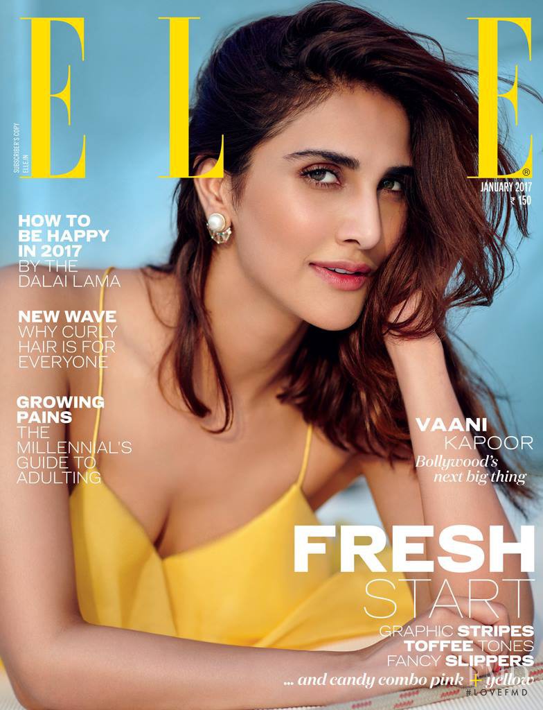 Vaani Kapoor featured on the Elle India cover from January 2017
