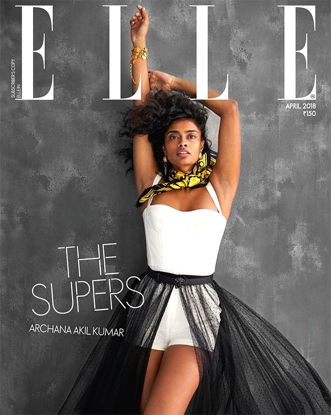 Archana Akil Kumar featured on the Elle India cover from April 2018