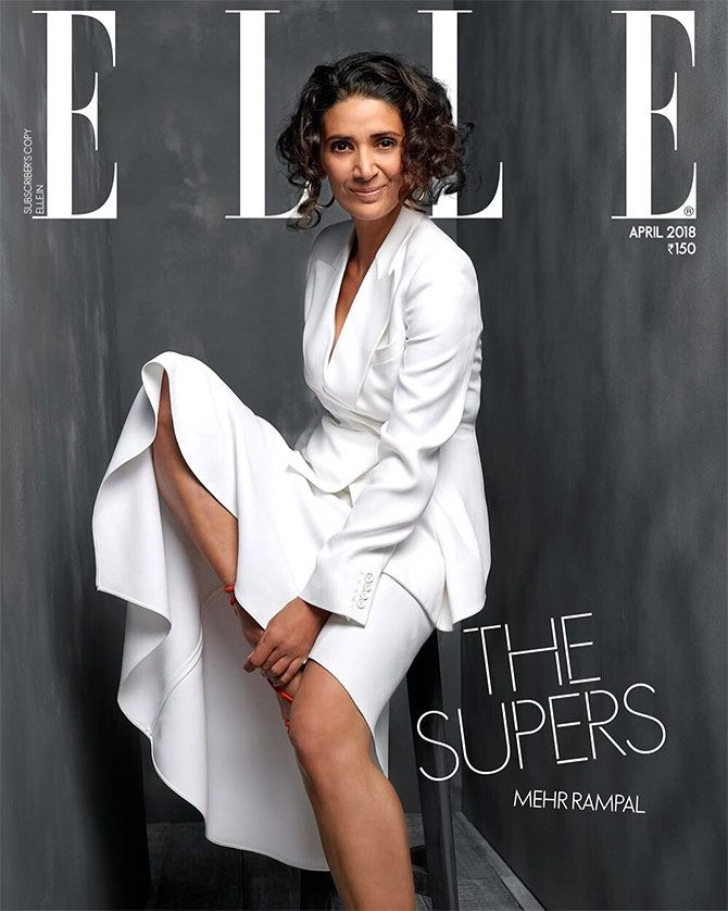 Mehr Jessia featured on the Elle India cover from April 2018