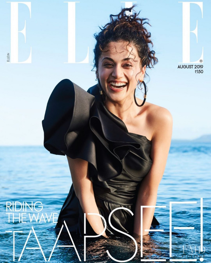Taapsee Pannu featured on the Elle India cover from August 2019