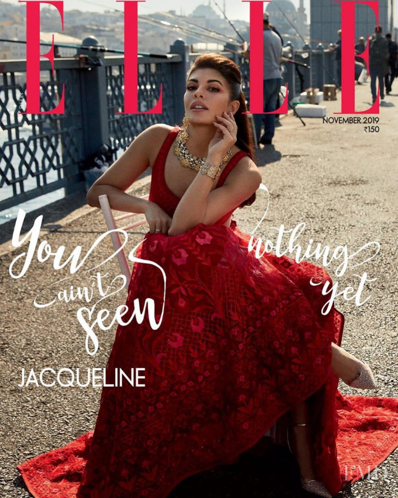Jacqueline Fernandez  featured on the Elle India cover from November 2019